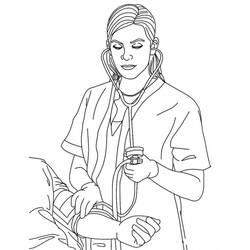 Coloriage et dessin Infirmier / Infirmière à imprimer