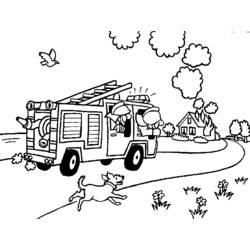 Coloriage et dessin Pompier à imprimer