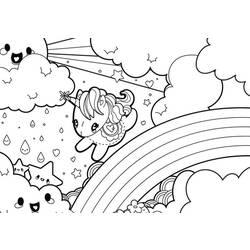 Coloriage et dessin Arc-en-ciel à imprimer