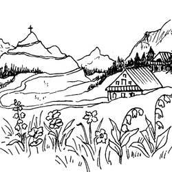 Coloriage et dessin Campagne à imprimer