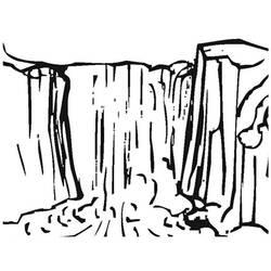 Coloriage et dessin Chute d'eau à imprimer