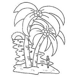 Coloriage et dessin Cocotier à imprimer
