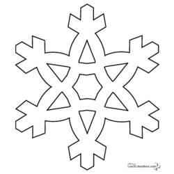 Coloriage et dessin Flocon de Neige à imprimer
