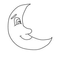 Coloriage et dessin Lune à imprimer