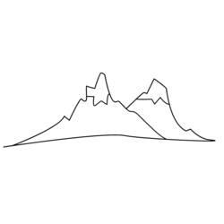 Coloriage et dessin Montagne à imprimer
