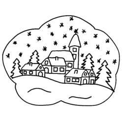 Coloriage et dessin Neige à imprimer