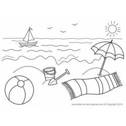 Coloriage et dessin Plage à imprimer