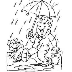 Coloriage et dessin Pluie à imprimer