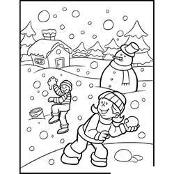 Coloriage et dessin Saison Hiver à imprimer