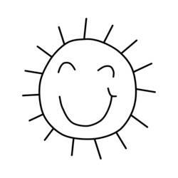 Coloriage et dessin Soleil à imprimer