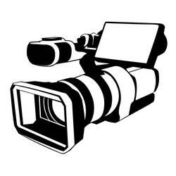 Coloriage et dessin Caméra vidéo à imprimer