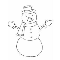 Coloriage et dessin Bonhomme de Neige à imprimer