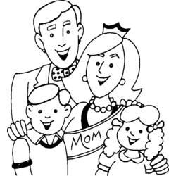 Coloriage et dessin Famille à imprimer