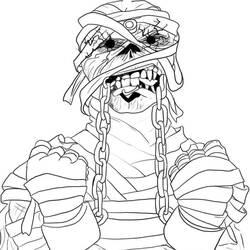 Coloriage et dessin Momie à imprimer