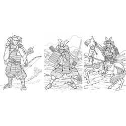 Coloriage et dessin Samouraï à imprimer