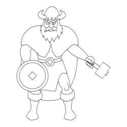 Coloriage et dessin Viking à imprimer
