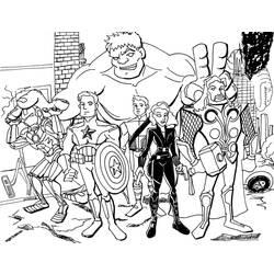 Coloriage et dessin Avengers à imprimer