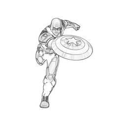 Coloriage et dessin Captain America à imprimer