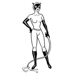 Coloriage et dessin Catwoman à imprimer