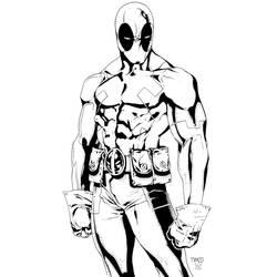 Coloriage et dessin Deadpool à imprimer