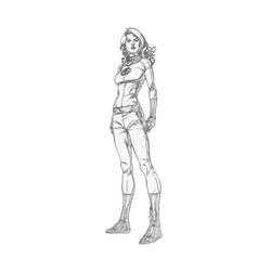 Coloriage et dessin Femme invisible à imprimer
