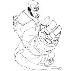 Coloriage et dessin Hellboy à imprimer