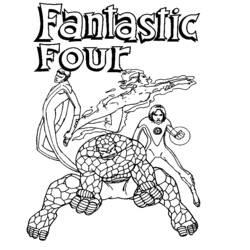 Coloriage et dessin Quatre Fantastiques à imprimer