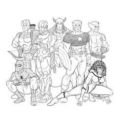 Coloriage et dessin Super Héros Marvel à imprimer
