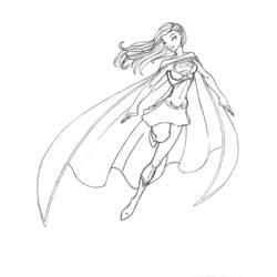 Coloriage et dessin Supergirl à imprimer