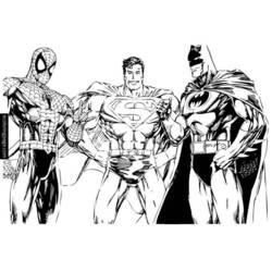 Coloriage et dessin Superman à imprimer
