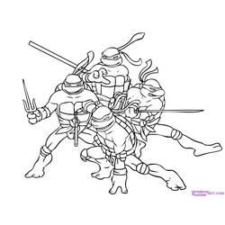Coloriage et dessin Tortues Ninja à imprimer