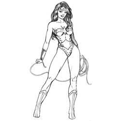 Coloriage et dessin Wonder Woman à imprimer
