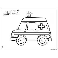 Coloriage et dessin Ambulance à imprimer