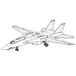 Coloriage et dessin Avion militaires à imprimer
