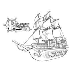 Coloriage et dessin Bateau pirate à imprimer
