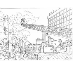 Coloriage et dessin Camion de Pompier à imprimer