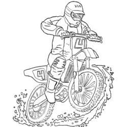 Coloriage et dessin Motocross à imprimer