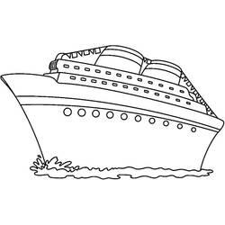 Coloriage et dessin Paquebot / Bateau de croisière à imprimer