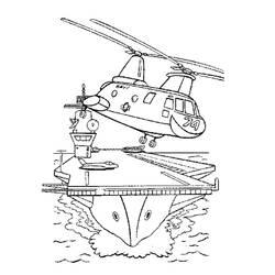 Coloriage et dessin Porte Avion à imprimer