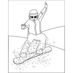 Coloriage et dessin Snowboard / Planche à neige à imprimer