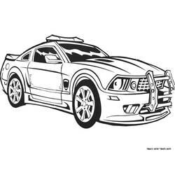 Coloriage et dessin Voiture de police à imprimer