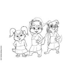 Coloriage et dessin Alvin et les Chipmunks à imprimer
