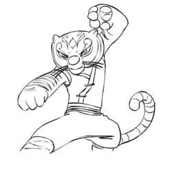 Coloriage et dessin Kung Fu Panda à imprimer