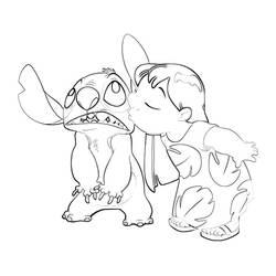 Coloriage et dessin Lilo & Stitch à imprimer