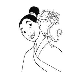 Coloriage et dessin Mulan à imprimer