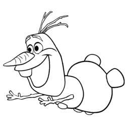 Coloriage et dessin Olaf à imprimer