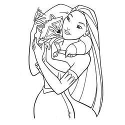 Coloriage et dessin Pocahontas à imprimer