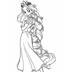 Coloriage et dessin Raiponce à imprimer