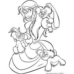 Coloriage et dessin Tarzan à imprimer