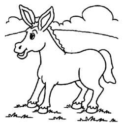 Coloriage et dessin Âne à imprimer